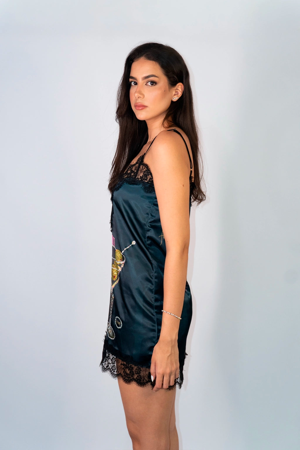 Vestido Cetim Dirty Martini