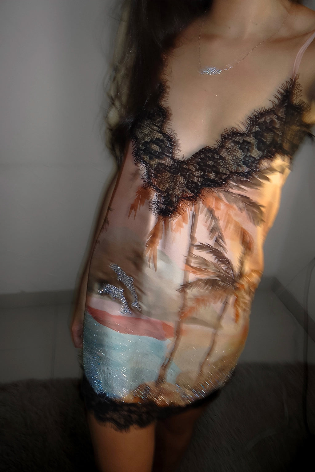 Vestido Cetim Mini - Golfinho