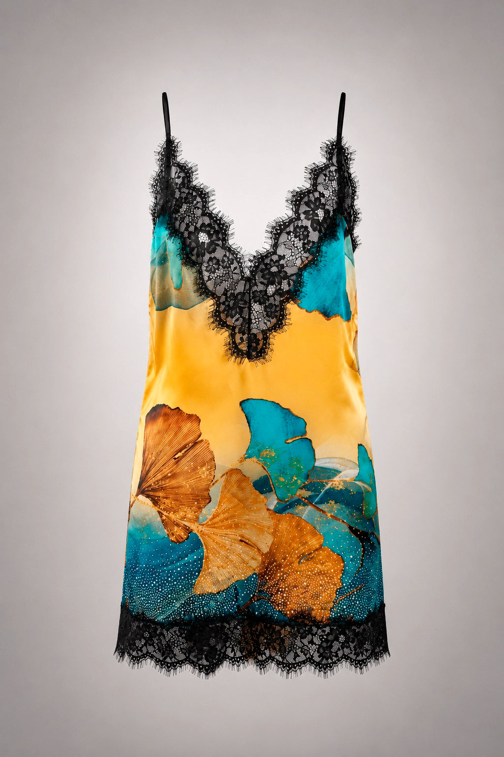 Vestido Cetim Mini - Amarelo